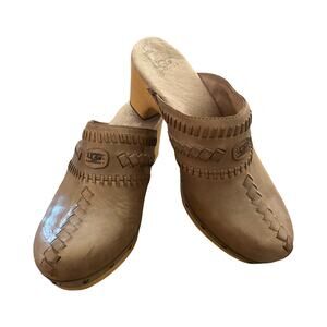 Ugg Leather Sherpa-Lined Clogs – Excellent Condition